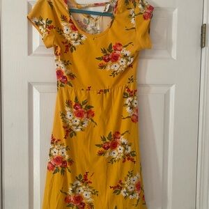 Floral Yellow Dress